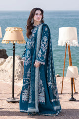 Qalamkar Luxury Embroidered Lawn 3pc FS-8855