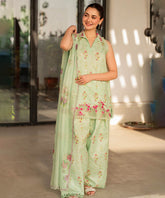 KHADDAR-3PC WITH KHADDAR PRINTED SHIRT & TROUSER-923