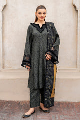 Baroque 3PC Karandi Printed Shirt with Karandi Printed Dupatta and Trouser – ZC831