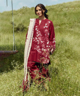Zara Shahjahan 3PC Dhanak Embroidered Shirt with Digital Printed Shawl – ZC282