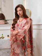 Embroidered Luxury Lawn Unstitched 3Pc Suit - FS300