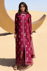 Lawn 3PC Embroidered Shirt with Digital Printed Jacquard Dupatta – ZC1331