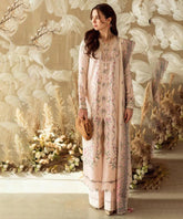Lawn 3PC Embroidered Shirt with Organza Embroidered Dupatta – ZC1379