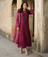 Lawn 3PC Embroidered Shirt with Organza Digital Printed Dupatta – ZC1412