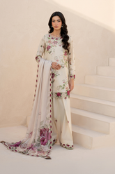 KHADDAR-3PC WITH KHADDAR PRINTED SHIRT & TROUSER-927