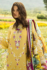 Mushq Embroidered Lawn 3pc with Silk Dupatta FS3309