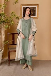 Batik Luxe 3PC Dhanak Embroidered Dress with Embroidered Dupatta – ZC1318