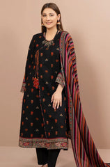 KAYSERIA 3PC Dhanak Embroidered Shirt with Printed Dhanak Shawl – ZC641