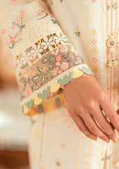Dhanak 3PC Embroidered Shirt with Organza Embroidered Dupatta – ZC3368