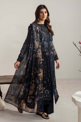 Dhanak 3PC Embroidered Shirt with Digital Printed Wool Shawl – ZC3365
