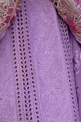 Dhanak 3PC Embroidered Shirt with Organza Embroidered Dupatta – ZC3341
