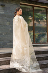 Dhanak 3PC Embroidered Shirt with Organza Embroidered Dupatta – ZC3170