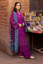 Lawn 3PC Embroidered Shirt with Digital Printed Jacquard Dupatta – ZC1205