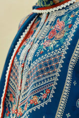 Dhanak Luxe 3PC Embroidered Shirt with Digital Printed Wool Shawl – ZC668