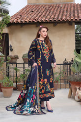 Lawn-3PC Embroidered Shirt with Digital Printed Jauqard Dupatta SS- 5131