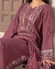 Lawn 3PC Embroidered Shirt with Chiffon Embroidered Dupatta – ZC1321