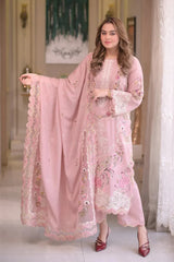 EID Suit Embroidered Lawn Unstitched 3PC Set | FS7077