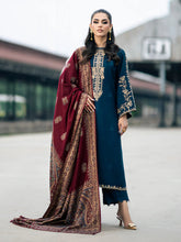 Dhanak-3PC Embroidered Shirt with Digital Printed Wool Shawl -262
