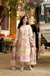 Unstitched 3PC Embroidered Lawn Suit- NF-DE 1151