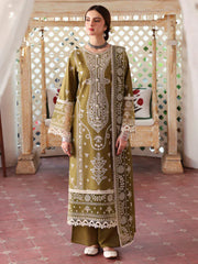 Lawn-3PC Embroidered Shirt With Khadi Net Embroidered Dupatta SS-5211