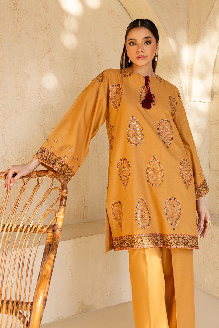BATIK 2PC Dhanak Sequin Embroidered Shirt with Sequin Embroidered Trouser – ZC297