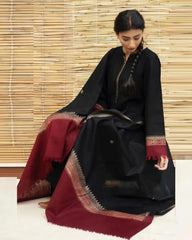 Dhanak Luxe 3PC Embroidered Suit with Woolen Shawl – ZC555