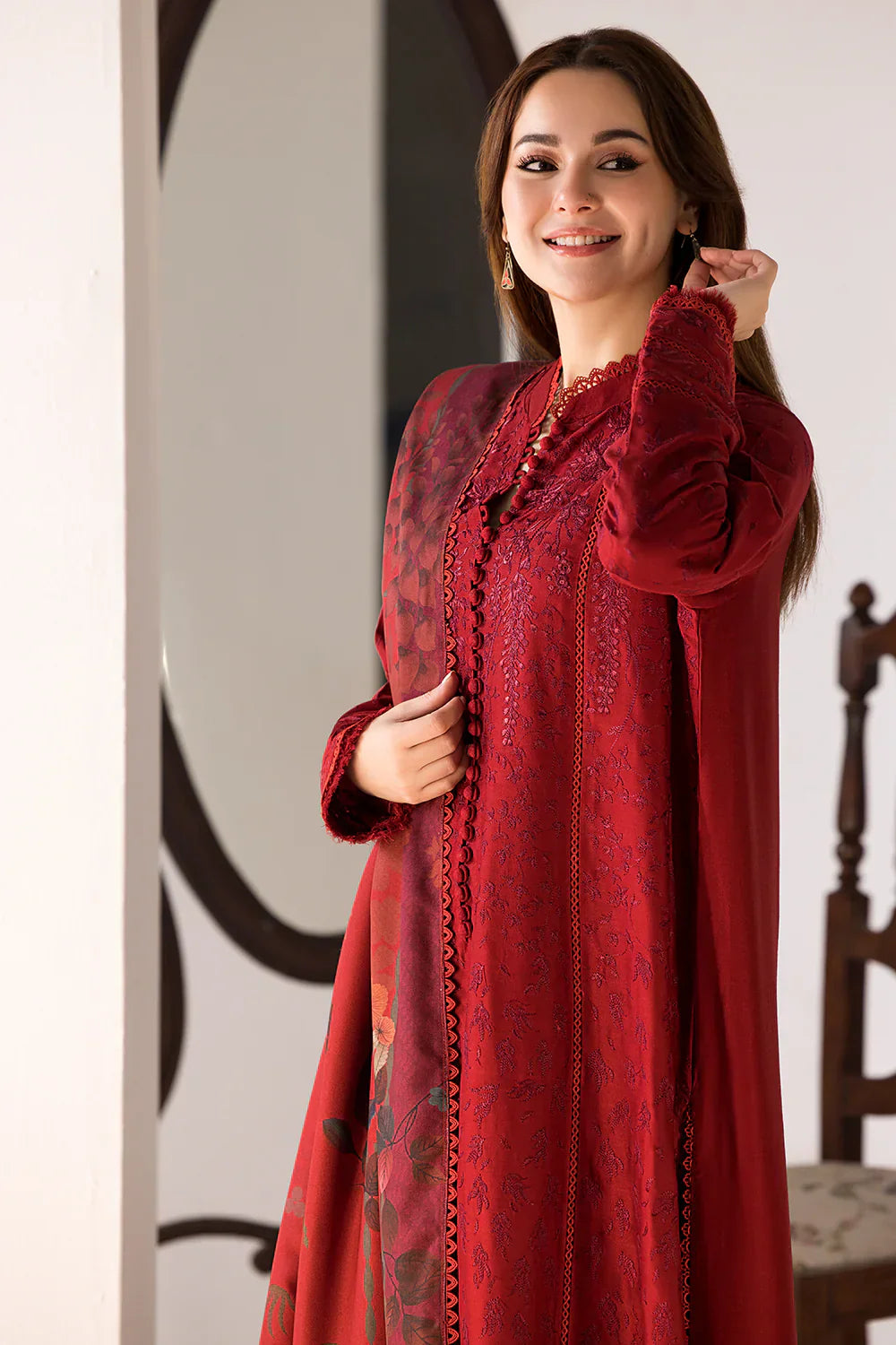 Sobia Nazir 3PC Lawn Embroidered Shirt with Digital Printed Dupatta – ZC1016