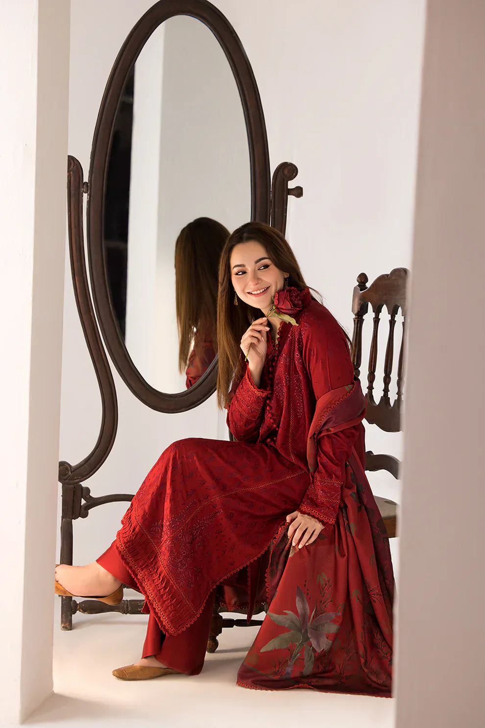 Sobia Nazir 3PC Lawn Embroidered Shirt with Digital Printed Dupatta – ZC1016