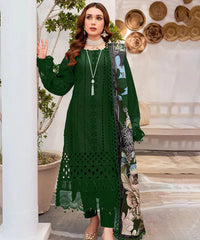 Dhanak 3PC Embroidered Shirt with Digital Printed Wool Shawl – ZC3159