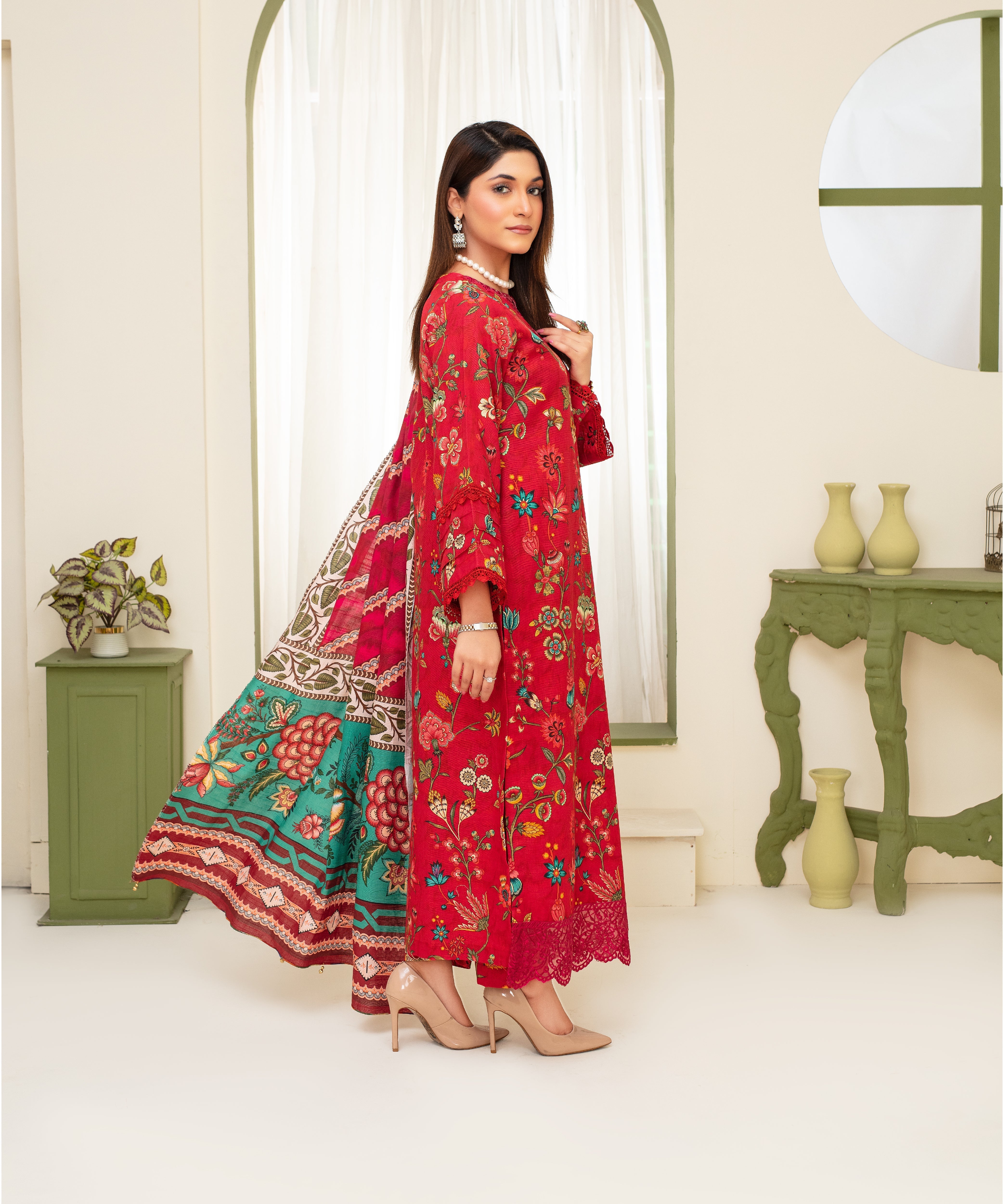 Creation Khaddar 3PC with Khaddar Printed Shirt & Trouser – ZC907