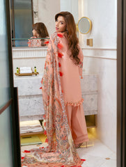 Embroidered Luxury Lawn Unstitched 3Pc Suit - FS300