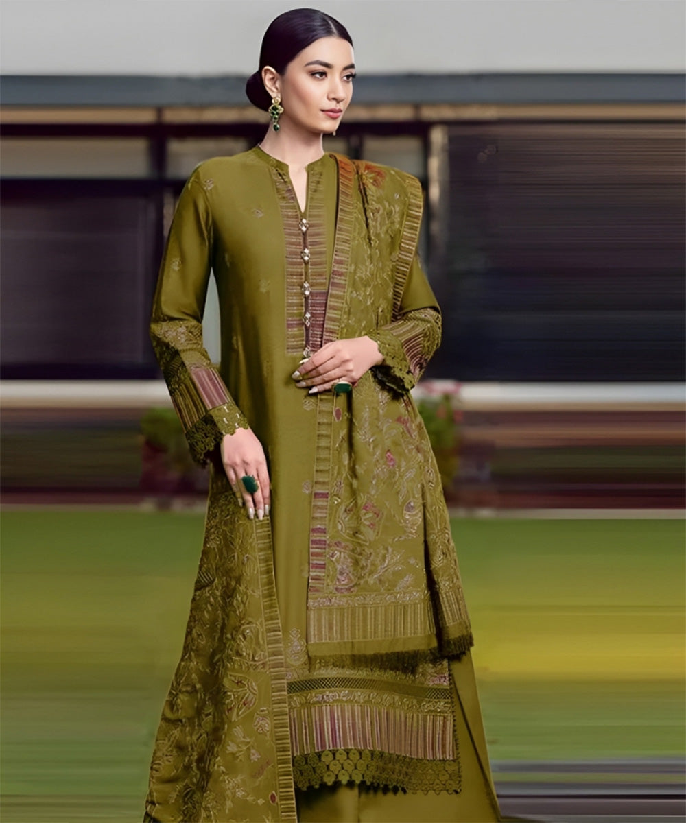 Dhanak 3PC Embroidered Suit – ZC579
