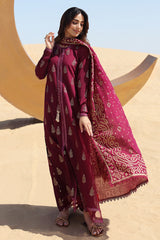 Lawn 3PC Embroidered Shirt with Digital Printed Jacquard Dupatta – ZC1331