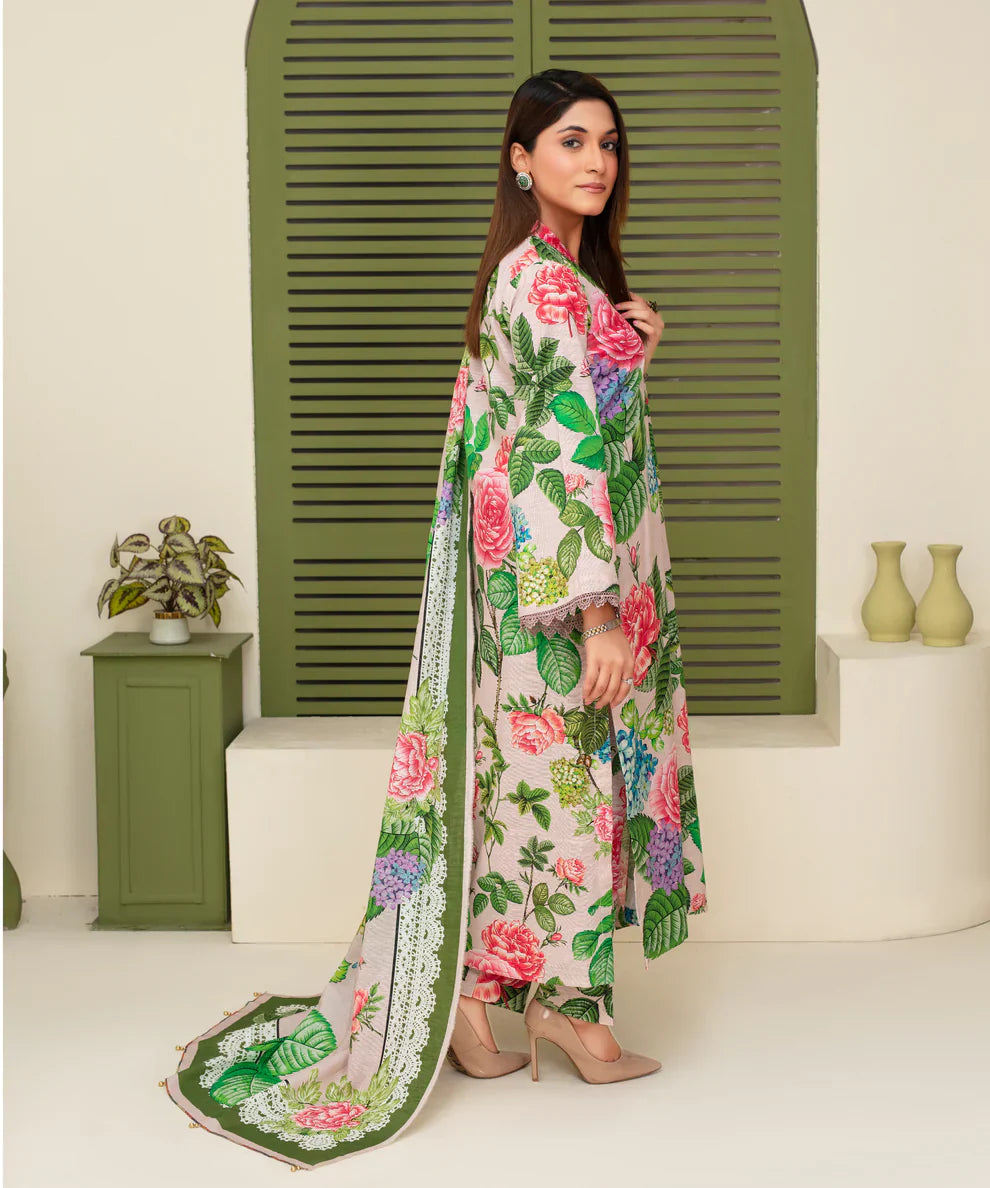 Creation Khaddar 3PC Khaddar Printed Shirt & Trouser – ZC918