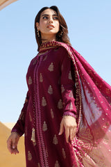 Lawn 3PC Embroidered Shirt with Digital Printed Jacquard Dupatta – ZC1331