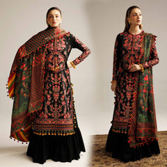 Hussain Rehar Dhanak 3PC Embroidered with Digital Printed Dupatta – ZC173