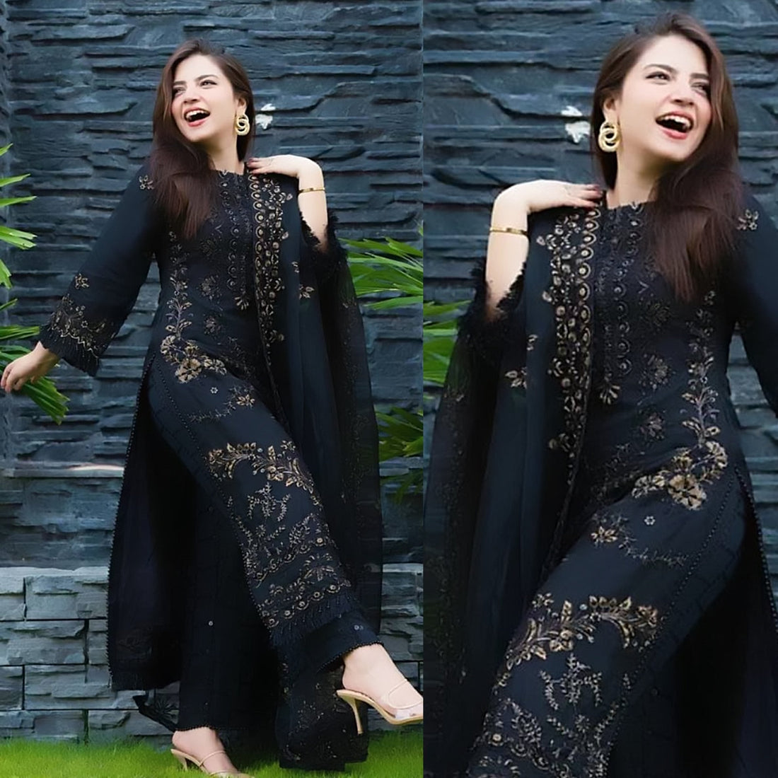 Lawn 3PC Embroidered Shirt with Organza Embroidered Dupatta SS - 5012