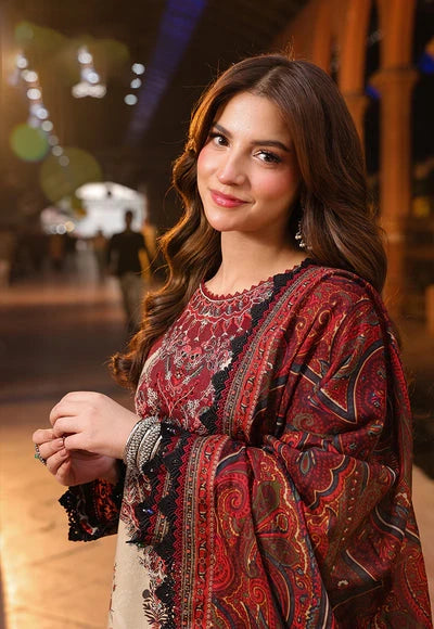 Crimson Souk Digital Print 3PC Suit -SS4007