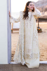 Dhanak 3PC Embroidered Shirt with Organza Digital Printed Dupatta – ZC3360