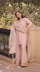 Lawn-3PC Embroidered Shirt with Organza Digital Printed Dupatta-SS5206