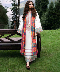 Sapphire Dhanak 3PC Embroidered Shirt with Printed Wool Shawl – ZC255