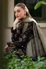 Baroque 3PC Karandi Printed Shirt with Karandi Printed Dupatta and Trouser – ZC837