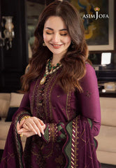 Asim Jofa Dhanak 3PC Embroidered Suit with Chiffon Dupatta – ZC673