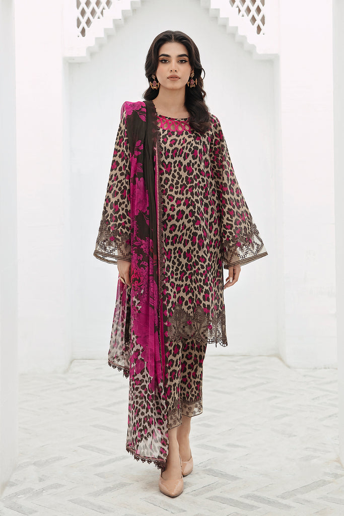 Baroque 3PC Karandi Printed Shirt with Karandi Printed Dupatta and Trouser – ZC1701