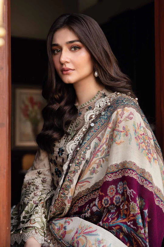 Lawn -3PC Embroidered Shirt with Digital Printed Jacquard Dupatta- SS5160