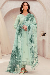 Dhanak 3PC Embroidered Shirt with Digital Printed Wool Shawl – ZC3279