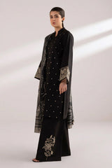 Dhanak 3PC Embroidered Shirt with Digital Printed Wool Shawl – ZC3121