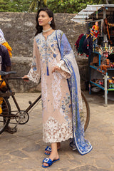 Lawn 3PC Embroidered Shirt with Digital Printed Jacquard Dupatta – ZC1430