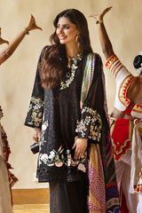 Lawn 3PC Embroidered Shirt with Digital Printed Jacquard Dupatta – ZC1403