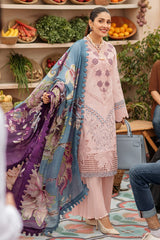 Dhanak 3PC Embroidered Shirt with Digital Printed Wool Shawl – ZC3245